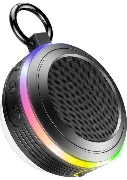 Işık Şovlu Taşınabilir Bluetooth Hoparlör, Fm Radyolu ve Dahili Mikrofonlu Ipx7 Su Geçirmez Duş Hoparlörü, Duş, Seyahat, Koşu, Dağcılık, Kamp ve Daha Fazlası Için Bluetooth Hoparlö (Yurt Dışından)