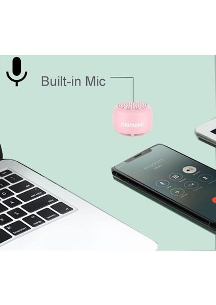 Uzaktan Kumandalı Mini Bluetooth Hoparlör, Ofis ve Dış Mekan Için Küçük Suya Dayanıklı Bluetooth Hoparlör, Kablosuz Mikrofonlu Taşınabilir Bluetooth Hoparlör (Yurt Dışından)