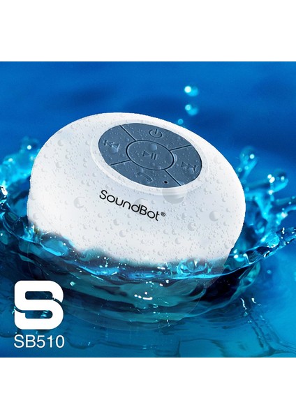 SB510 Bluetooth Duş Hoparlörü Hd Suya Dayanıklı Banyo Hoparlörleri, Dahili Mikrofonlu Handsfree Taşınabilir Hoparlör, 6 Saat Çalma Süresi, Kontrol Düğmeleri ve Özel Vantuz (Beyaz) (Yurt Dışından) fırsatları