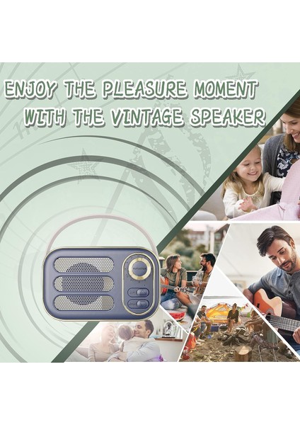 Vintage Bluetooth Hoparlör，retro Dekor, Küçük Kablosuz Bluetooth Hoparlör, Sevimli Eski Moda Stil Aksesuarlar Mutfak Masası Yatak Odası Ofis Partisi Ev, Arkadaşa Hediye Için Esteti (Yurt Dışından) fırsatları