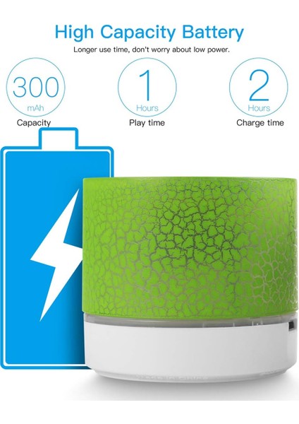 Taşınabilir Kablosuz Mini Bluetooth Hoparlör, LED Işıklı Süper Bas Stereo Şarj Edilebilir Hoparlör (Yurt Dışından) modelleri