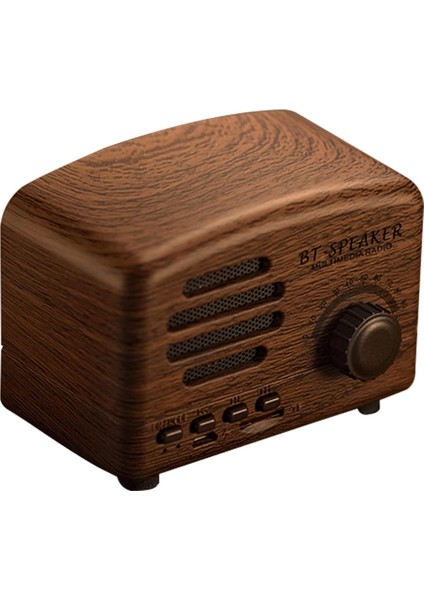 Kablosuz Taşınabilir Hoparlör Bluetooth Hoparlörler Vintage Stil Mini Bluetooth Uyumlu Ev Masaüstü Ofis Için Açık Bluetooth Hoparlörler Kahverengi (Yurt Dışından)