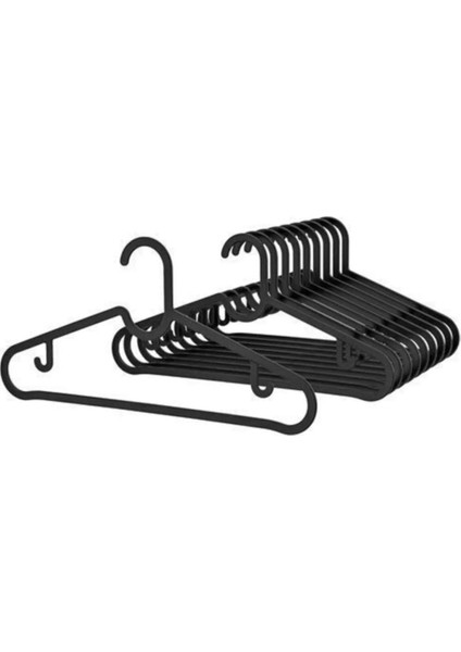 Ikea Spruttıg 10LU Giysi Askısı, 10LU Siyah Askılık MRV564