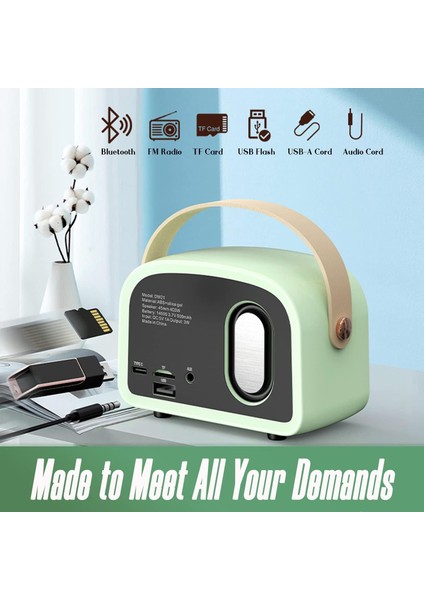 Retro Bluetooth Hoparlör, Fm Radyolu Sevimli Mini Hoparlör, Ev Dış Mekan Seyahati Için Tws'li Taşınabilir Kablosuz Hoparlör, Kitaplık Hoparlörü, Klasik Dekor, Kızlar, Gençler, Kadı (Yurt Dışından) indirimleri
