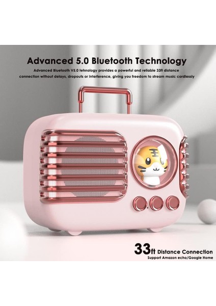 Kablosuz Bluetooth Hoparlör, Tws Eşleştirmeli Sevimli Mini Taşınabilir Hoparlör, Yüksek Ses, 4 Saat Çalma Süresi, Mikrofon, Tf/sd Kart, Aux Hattı, Ios Android Akıllı Telefon Için S (Yurt Dışından)