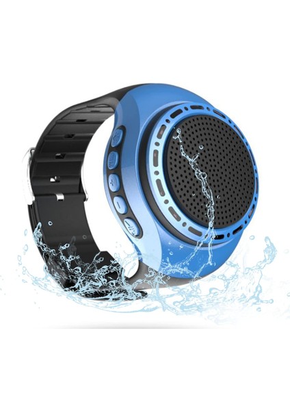 Kablosuz Giyilebilir Su Geçirmez Bilek Taşınabilir Bluetooth Hoparlörlü Saat, Çok Fonksiyonlu Fm Radyo ve Mp3 Çalar ve Tws ve Selfie ve Koşma, Yürüyüş, Binme (Mavi) Için Ultra Uzun (Yurt Dışından)