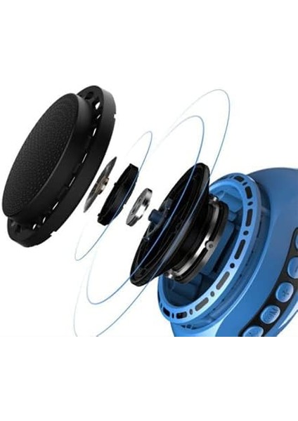 Kablosuz Giyilebilir Su Geçirmez Bilek Taşınabilir Bluetooth Hoparlörlü Saat, Çok Fonksiyonlu Fm Radyo ve Mp3 Çalar ve Tws ve Selfie ve Koşma, Yürüyüş, Binme (Mavi) Için Ultra Uzun (Yurt Dışından) fırsatları