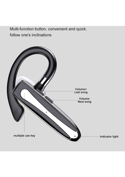 Kablosuz Kulaklık Mikrofon Bluetooth Kulaklıklar Iş Kulaklık Fone Ouvido Audifonos Con Microfono Auriculares Inalambicos (Yurt Dışından)