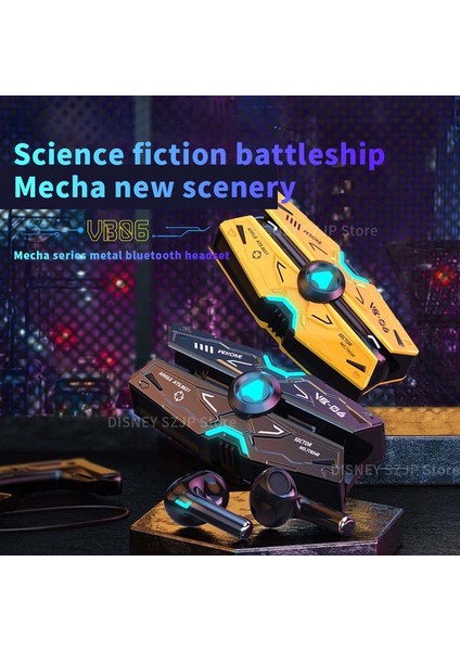 Yeni Bilim Kurgu Mecha Tws Kablosuz Bluetooth Kulaklık VB06 Hıfı Ses Kulak Içi Kulaklık Gürültü Azaltma Dokunmatik Kontrol Oyun Kulaklık (Yurt Dışından)