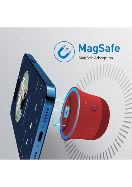 Küçük Manyetik Bluetooth Hoparlör, Magsafe iPhone 12/13 ile Uyumlu, Mini Duvara Monte Edilebilir Golf Arabası Için Gerçek Kablosuz Taşınabilir Bluetooth Hoparlör Hediyeler Için Min (Yurt Dışından)