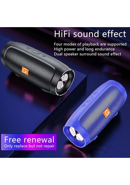 Yeni Yükseltilmiş Kablosuz El Bluetooth Hoparlörü, Dış Mekan Taşınabilir Subwoofer, Ev Radyosu, Mini Ses Sistemi, Ev Partisi Için Hifi 360° Dengeli Surround (Yurt Dışından)