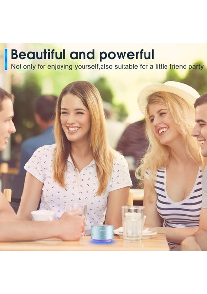 Taşınabilir Kablosuz Bluetooth Hoparlör, Dahili Mikrofon, Ahizesiz Arama, Aux Hattı, Tf Kartı, Iphone, iPad Android Akıllı Telefon ve Daha Fazlası Için Hd Ses ve Bas (Mavi) (Yurt Dışından)