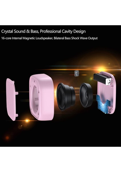 M1 Kablosuz Taşınabilir Bluetooth Hoparlör Hifi Stereo Bas, Mini Cep Taşınabilir Hoparlör, Dış Mekan, Ev Partisi, Seyahat Için Spor Yürüyüş Araba Barbekü Plaj Havuz Kampı (Pembe) (Yurt Dışından) modelleri