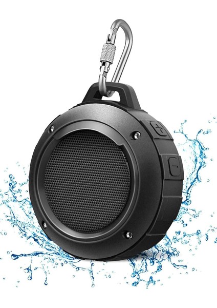 Dış Mekan Suya Dayanıklı Bluetooth Hoparlör, Subwoofer'lı Kablosuz Taşınabilir Mini Duş Seyahat Hoparlörü, Gelişmiş Bas, Spor, Havuz, Plaj, Yürüyüş, Kamp Için Dahili Mikrofon (Yurt Dışından)