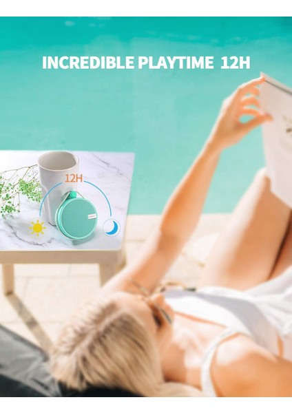 Ipx7 Suya Dayanıklı Duş Bluetooth Hoparlörü, Hd Sesli Taşınabilir Kablosuz Dış Mekan Hoparlörü, Destek Tf Kartı, Ev, Havuz, Plaj, Tekne Gezisi, Doğa Yürüyüşü Için Vantuz 12 Saat Ça (Yurt Dışından) modelleri