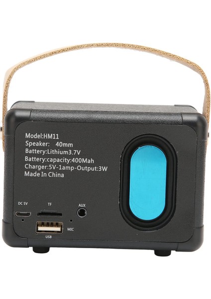 Vintage Hoparlör, Oda Dekoru Için Retro Bluetooth Hoparlör Uzun Pil Ömrü (Siyah) (Yurt Dışından)