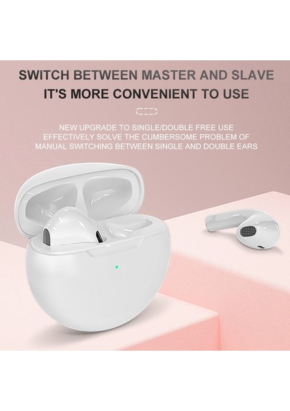 Yeni Pro6 Kablosuz Bluetooth Kulaklık Stereo Binaural Tws Inear Macaron J6 6. Nesil Bluetooth Kulaklık (Yurt Dışından)