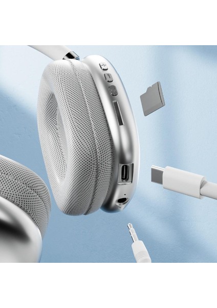 P9PROMAX Bluetooth Uyumlu Kulaklıklar Kulak Üstü Kablosuz Mikrofonlu Kulaklıklar Hafif Kulaklık (Yurt Dışından)