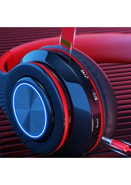 Kablosuz Bluetooth Kulaklık Kulak Üstü Katlanabilir Renkli Stereo Bilgisayar Kablosuz Kulaklık Gürültü Önleme Hıfı Oyun Kulaklığı (Yurt Dışından)