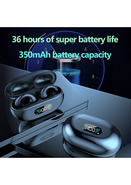 Tws Q80 Kablosuz Kulaklık Bluetooth 5.3 Kemik Iletimli Kulaklık Kulak Klipsi Tasarım Dokunmatik Kontrol LED Kulakiçi Spor Kulaklıklar (Yurt Dışından) modelleri