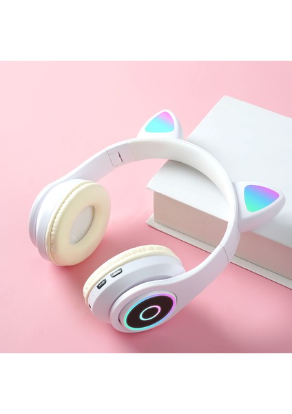 Bluetooth 5.0 Kulaklık Büyük Kedi Kulak Oyun Kulaklık Kablolu Kulaklık Oyun Spor Hifi Spor Kulaklıklar Blutooth Kablosuz Kulaklık (Yurt Dışından)