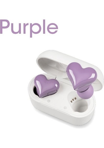 Heartbuds Kablosuz Kulaklık Tws Kulakiçi Bluetooth Kulaklık Kalp Tomurcukları Kadın Moda Pembe Oyun Öğrenci Kulaklık Kız Hediye (Yurt Dışından)