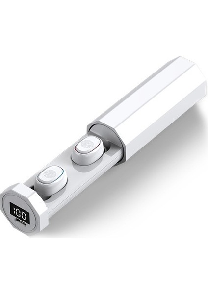 Çekilebilir B9 Kablosuz Bluetooth Kulaklık Binaural Kulak Içi Tws Metal Mat Ipx6 Su Geçirmez Dokunmatik 9d Ses LED Akıllı Dijital Ekran (Yurt Dışından)