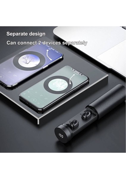 Çekilebilir B9 Kablosuz Bluetooth Kulaklık Binaural Kulak Içi Tws Metal Mat Ipx6 Su Geçirmez Dokunmatik 9d Ses LED Akıllı Dijital Ekran (Yurt Dışından) fırsatları