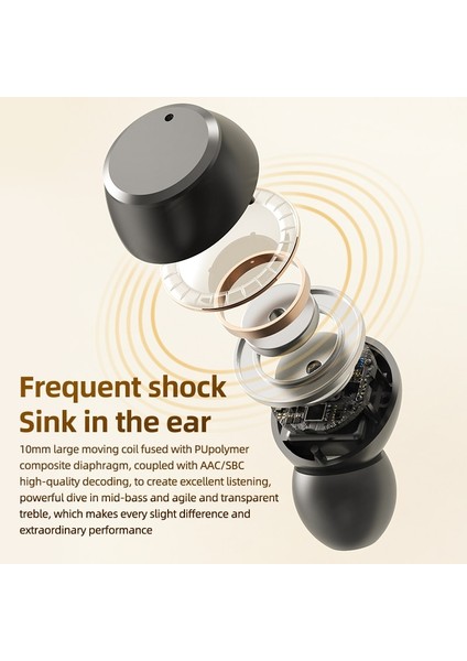 T62 Bluetooth Kulaklık Dokunmatik Kontrol Kablosuz Kulaklıklar Kulakiçi V5.3 Kulaklık Dijital Ekran ile Cep Telefonu Için Su Geçirmez (Yurt Dışından) fiyatları