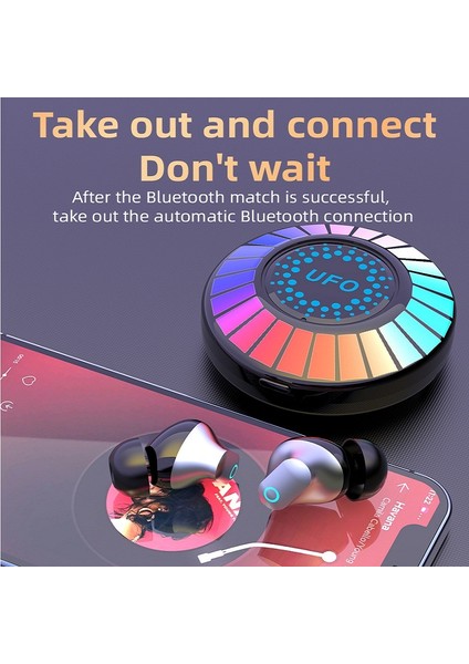 Yeni Kablosuz Kulaklıklar Ufo+Rgb+Tws+Ipx4+Acc+Bluetooth 5.3 En Iyi Ses Seviyesine Sahip Yaratıcı Moda Kulaklık Bluetooth Kulaklık (Yurt Dışından)