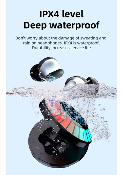 Yeni Kablosuz Kulaklıklar Ufo+Rgb+Tws+Ipx4+Acc+Bluetooth 5.3 En Iyi Ses Seviyesine Sahip Yaratıcı Moda Kulaklık Bluetooth Kulaklık (Yurt Dışından)