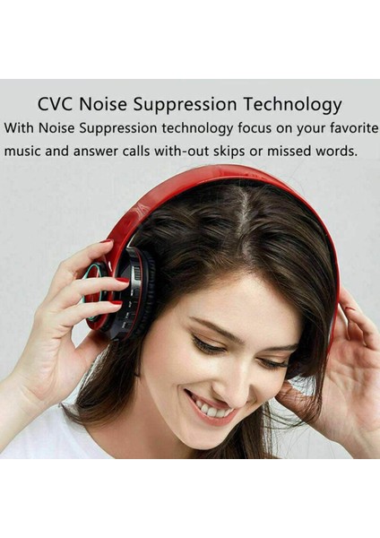 Kulak Üstü Kablosuz Kulaklık Gürültü Azaltma Kulaklık Kırmızı Kablosuz Kulaklık Soğuk Kırmızı Siyah Renk Handsfree Bluetooth Kulaklıklar (Yurt Dışından) modelleri