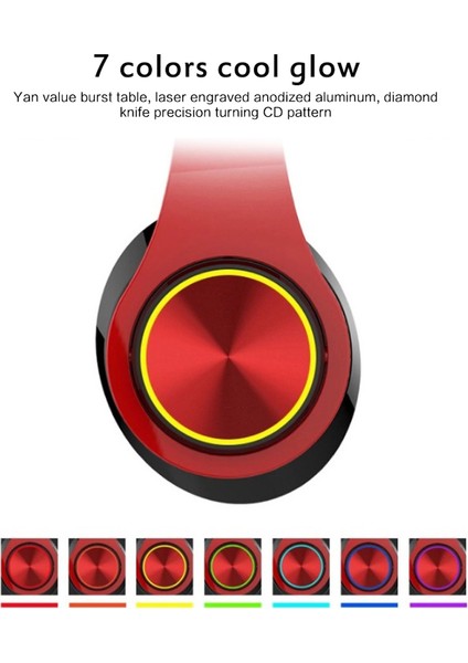 Kulak Üstü Kablosuz Kulaklık Gürültü Azaltma Kulaklık Kırmızı Kablosuz Kulaklık Soğuk Kırmızı Siyah Renk Handsfree Bluetooth Kulaklıklar (Yurt Dışından) fırsatları