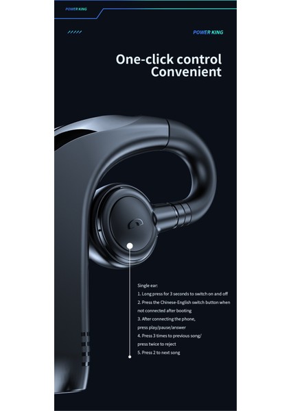 Kebidu Bluetooth 5.2 Kablosuz Iş Kulaklığı 20 Saat Uzun Pil Ömrü Büyük Kapasiteli Mikrofonlu Tek Taraflı Kulaklık (Yurt Dışından) indirimleri