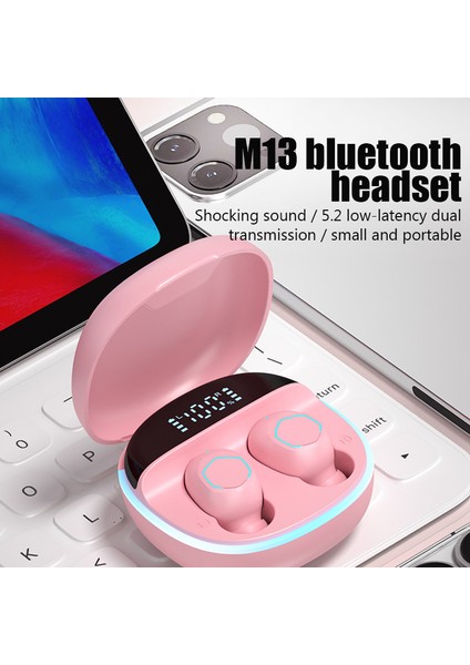 Yenı M13 Tws Kablosuz Kulaklık Bluetooth 5.2 Kulaklık Kulak Hifi Stereo Mikrofonlu Kulaklık Su Geçirmez Kulaklıklar Bas Müzik Kulaklık (Yurt Dışından) fiyatları