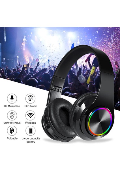 Bluetooth Kablosuz Subwoofer Akıllı Kulaklık Taşınabilir Katlanır Kulaklıklar Hıfı Ses Hd Çağrı Büyük Kapasiteli Pil Kulaklıklar (Yurt Dışından)