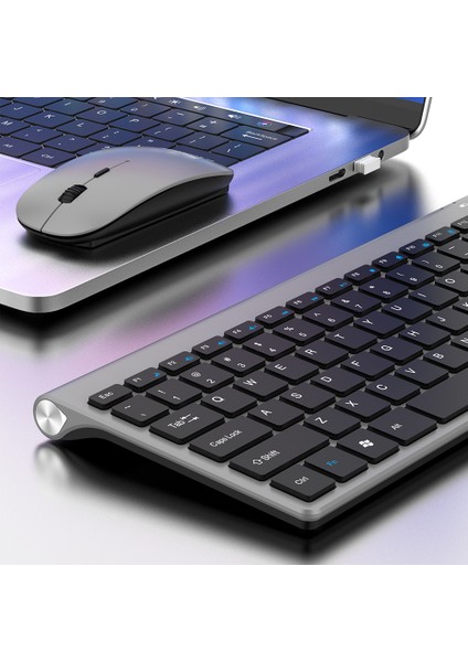 78 Tuşları Mekanik Klavye 4 Tuşları Fare Sessiz Kablosuz Klavye ve Fare Oyun Klavyesi Dizüstü Dizüstü Masaüstü Pc Tablet (Yurt Dışından) modelleri