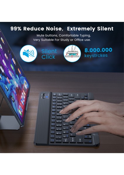 Kablosuz Klavye ve Fare Şeker Bluetooth Kablosuz Klavye Fare Android Ios Için Samsung Xiaomi Tablet Pc Klavye Oyun (Yurt Dışından)