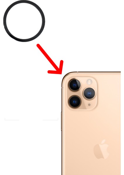 Iphone 11 Pro Sıvı ve Toza Dayanıklı Arka Kamera Halkası