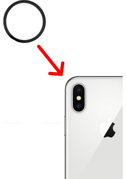 Iphone x Sıvı ve Toza Dayanıklı Arka Kamera Halkası