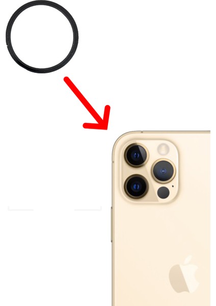 Iphone 12 Pro Sıvı ve Toza Dayanıklı Arka Kamera Halkası