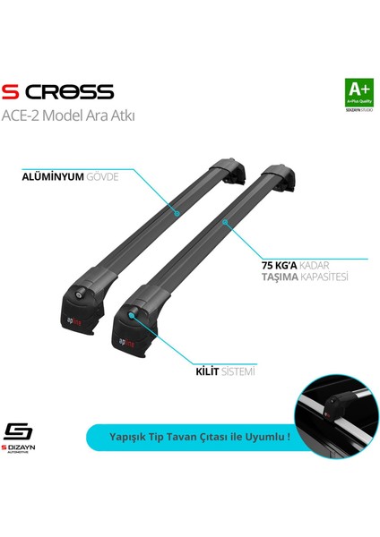 Citroen Ds7 Crossback 2018 Üzeri Ace-2 Model Siyah Ara Atkı A+ Kalite fiyatları