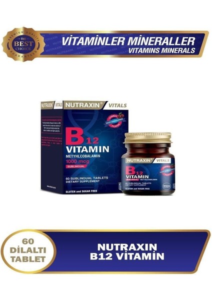 B12 Vitamin 60 Tablet B Vitamini Takviyesi
