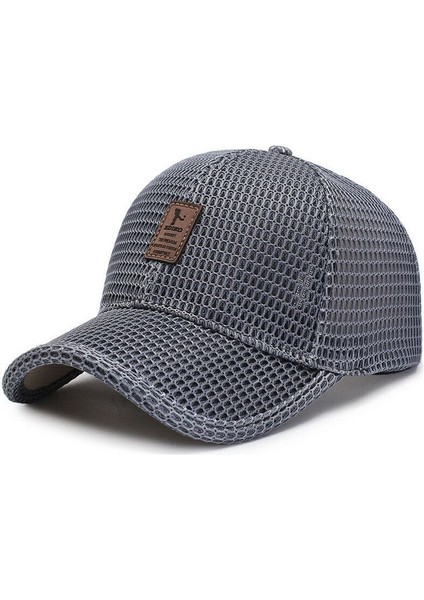 Luxuitems Unisex Örgü Model Şapka - Koyu Gri (Yurt Dışından)