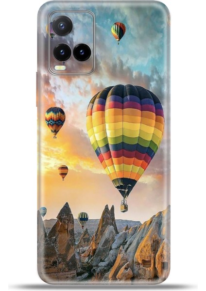 Vivo Y32 Kılıf Esnek Silikon Kamera Koruma 4K Desenli Özel Tasarım - Kapadokya Balon