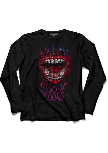 Suıcıde Squad Batman Joker Gerçek Kötüler Uzun Kollu Tişört