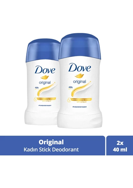 Kadın Stick Deodorant Original Nemlendirici Krem Etkili 40 G X2 Adet