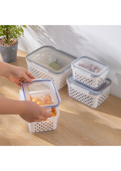 Plastik Sebzelik Ev Gıda Saklama Kutusu Yüksek Görünümlü Buzdolabı Sebzelik Mutfak Depolama Drenaj Sepeti (Yurt Dışından) modelleri