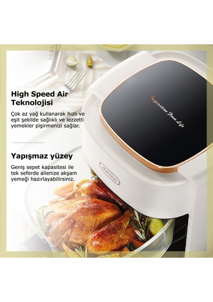 Elite 5.5l Cam Sepetli Airfryer