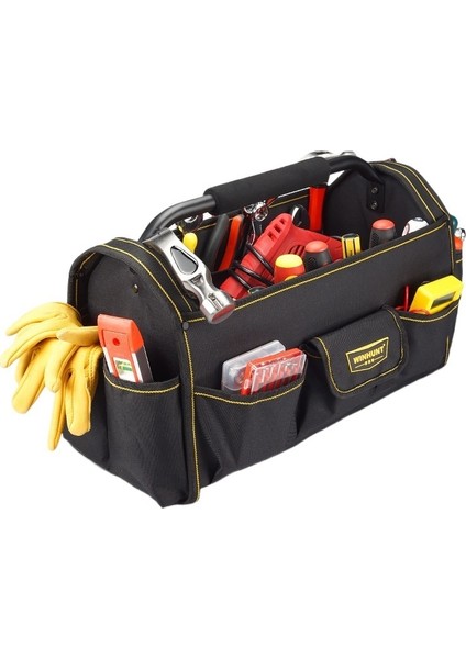 Taşınabilir Alet Çantası Çok Fonksiyonlu Alet Kutusu Büyük Kapasiteli Elektrikçi Çantası Alet Çantası Büyük Boy (Yurt Dışından)